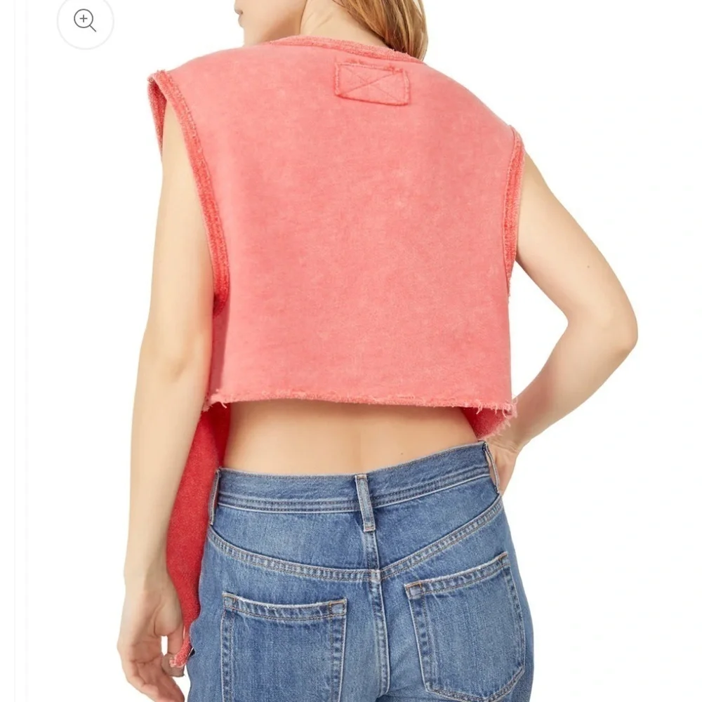 FREE PEOPLE Fresh To Def Pullover Red XS FP Movement Sweatshirt Top
